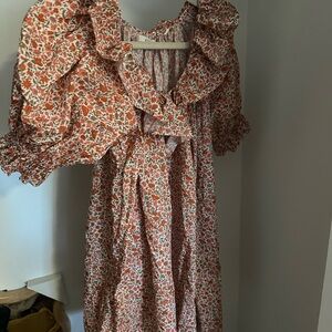 Doen Liberty Floral Ruffle Dress Small